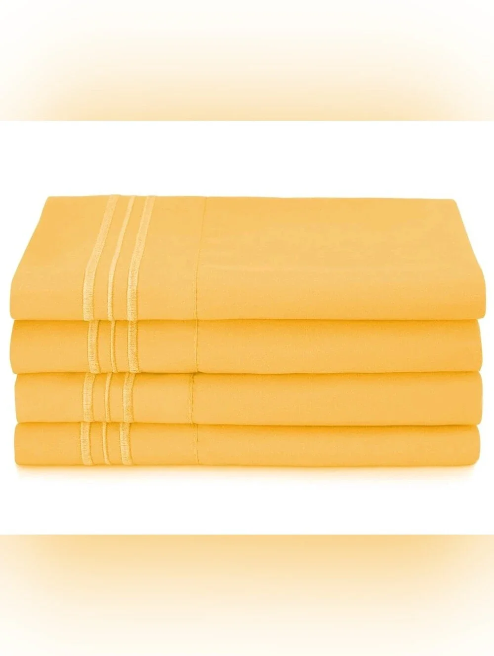Clara Clark 6-Piece 1800 Thread Count Nature & Floral Mellow Yellow Microfiber S